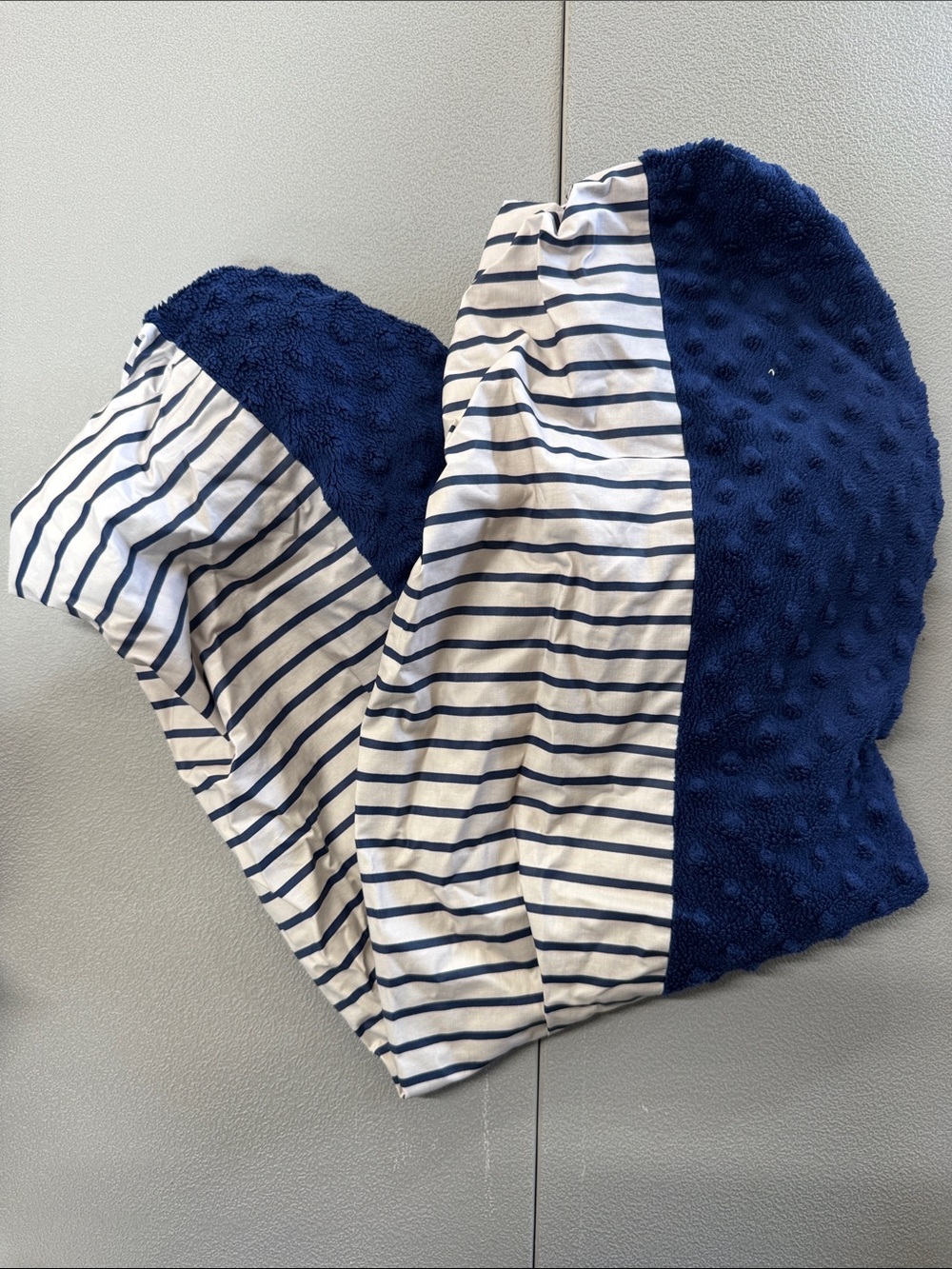 cloud island Navy and White Striped Hooded Puffer